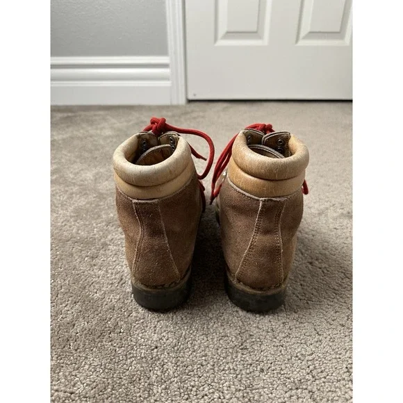 Vintage Mens Tecnica Brown Leather Hiking WorkBoots Made In Italy, Size US 6.5